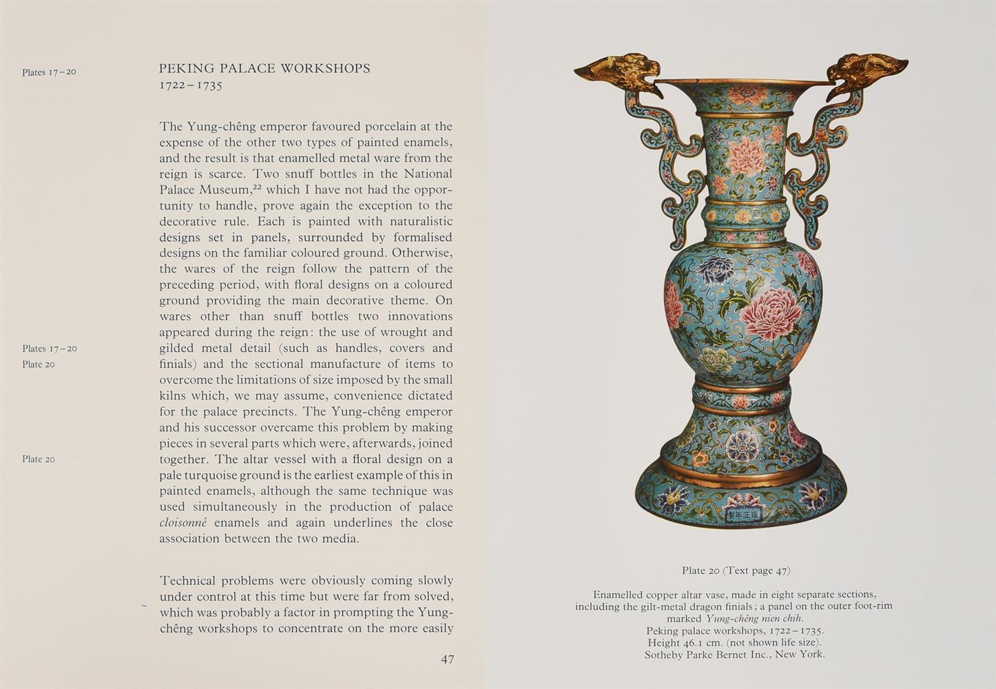 Ɵ Hugh Moss, By Imperial Command: An Introduction to Ch'ing Imperial Painted Enamels, Vols. I-II - Image 5 of 6