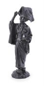 Genryusai Seiya: A Japanese Bronze Figure of an Entertainer