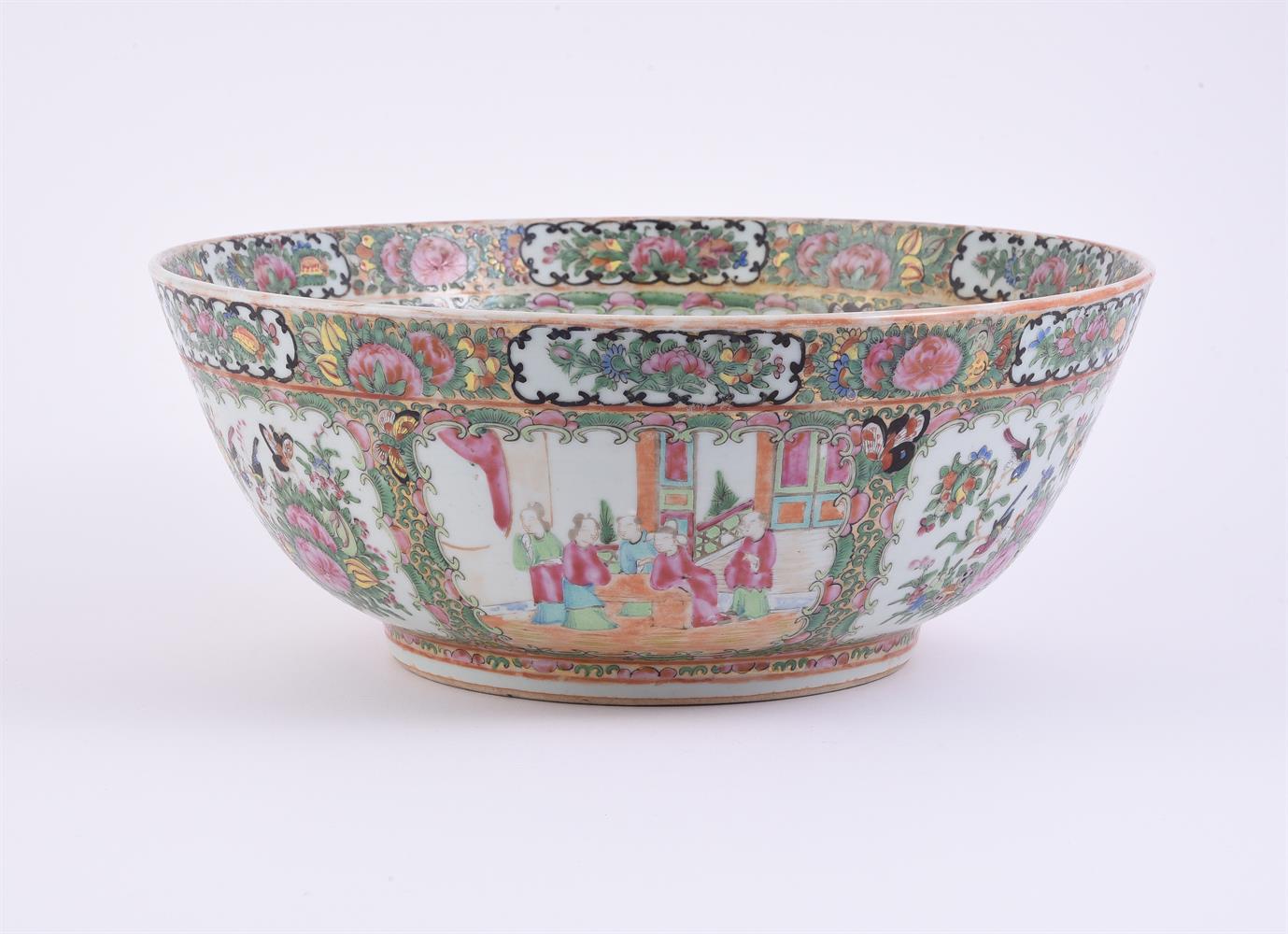 A Cantonese Famille Rose punch bowl - Image 2 of 5