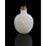 A Chinese pale celadon jade snuff bottle