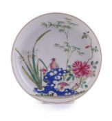 A Chinese famille rose plate