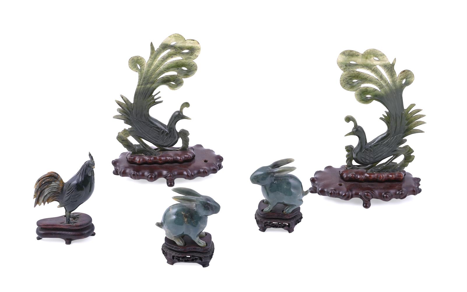 A group of nine Chinese jade and hardstone carvings - Image 2 of 12