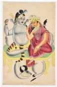 Three paintings of Hindu Deities