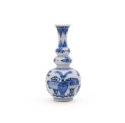 A Chinese blue and white vase