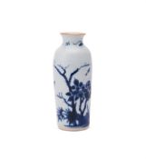 A Chinese blue and white vase