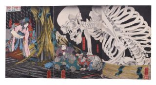 UTAGAWA KUNIYOSHI, YOSHITORA, SADAHIDE AND OTHERS: An Album of Japanese Woodblock Prints