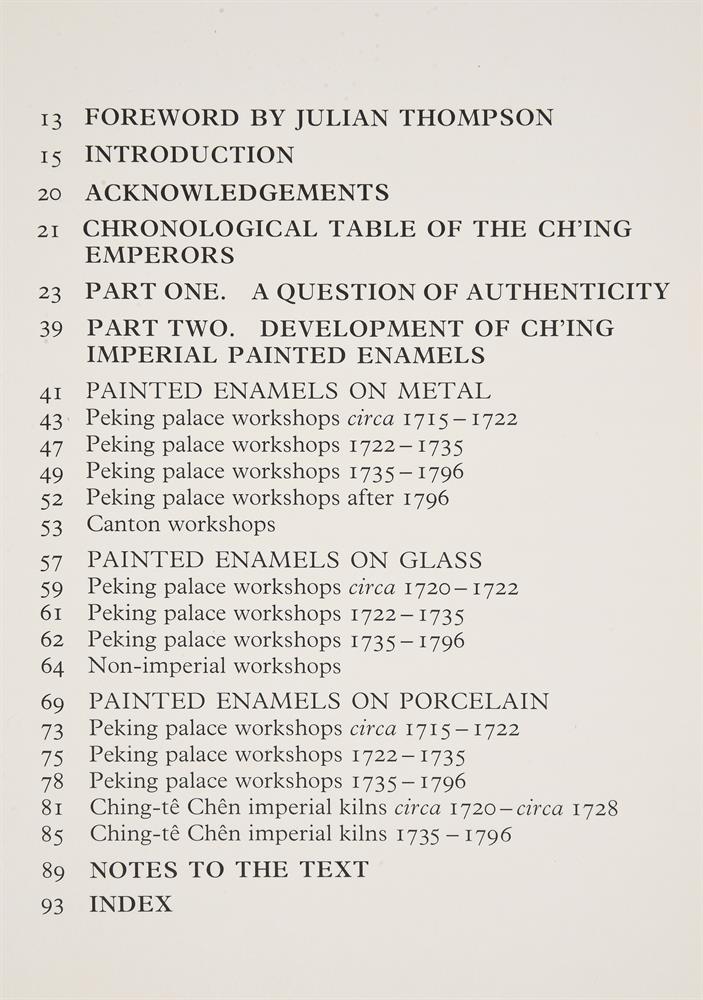 Ɵ Hugh Moss, By Imperial Command: An Introduction to Ch'ing Imperial Painted Enamels, Vols. I-II - Image 4 of 6