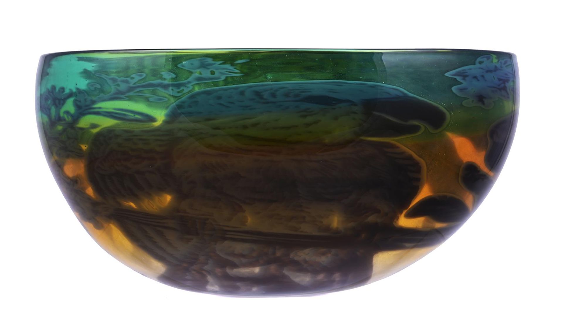 λ HELEN MILLARD, A CASED GLASS BOWL - Image 2 of 2