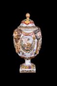 A NAPLES STYLE URN AND COVER