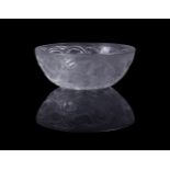 LALIQUE, CRYSTAL LALIQUE, A CLEAR AND FROSTED GLASS 'PINSONS' BOWL