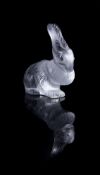 LALIQUE, CRYSTAL LALIQUE, A CLEAR AND FROSTED GLASS 'CESAR' RABBIT