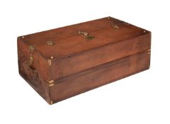 A YANTORNY, PARIS, BROWN RUSSIAN LEATHER TRUNK