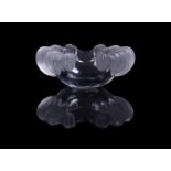 LALIQUE, CRYSTAL LALIQUE, A CLEAR AND FROSTED GLASS BOWL OR CENTREPIECE