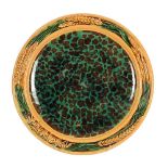 A MINTON MAJOLICA BREAD PLATE