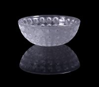 LALIQUE, CRYSTAL LALIQUE, A CLEAR AND FROSTED GLASS 'NEMOURS' BOWL