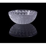 LALIQUE, CRYSTAL LALIQUE, A CLEAR AND FROSTED GLASS 'NEMOURS' BOWL