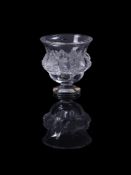 LALIQUE, CRYSTAL LALIQUE, A CLEAR AND FROSTED GLASS 'DAMPIERE' GOBLET VASE