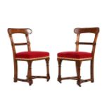 A PAIR OF REFORMED GOTHIC WALNUT SIDE CHAIRSATTRIBUTED TO EDWARD WELBY PUGIN