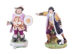 A DERBY FIGURE OF EDMUND KEEN IN THE ROLE OF RICHARD III AND ANOTHER OF SIR JOHN FALSTAFF