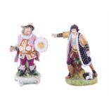 A DERBY FIGURE OF EDMUND KEEN IN THE ROLE OF RICHARD III AND ANOTHER OF SIR JOHN FALSTAFF