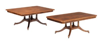 A PAIR OF MAHOGANY LOW CENTRE TABLES IN REGENCY STYLE