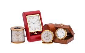 JAEGER LECOULTRE A CASED TRAVEL ALARM CLOCK
