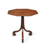 A GEORGE III MAHOGANY OCTAGONAL OCCASIONAL TABLE