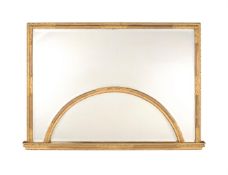 A VICTORIAN GILTWOOD AND COMPOSITION OVERMANTEL WALL MIRROR