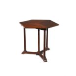 AN EDWARDIAN TRIANGULAL ENVELOPE TABLE IN 16TH CENTURY REVIVAL TASTE