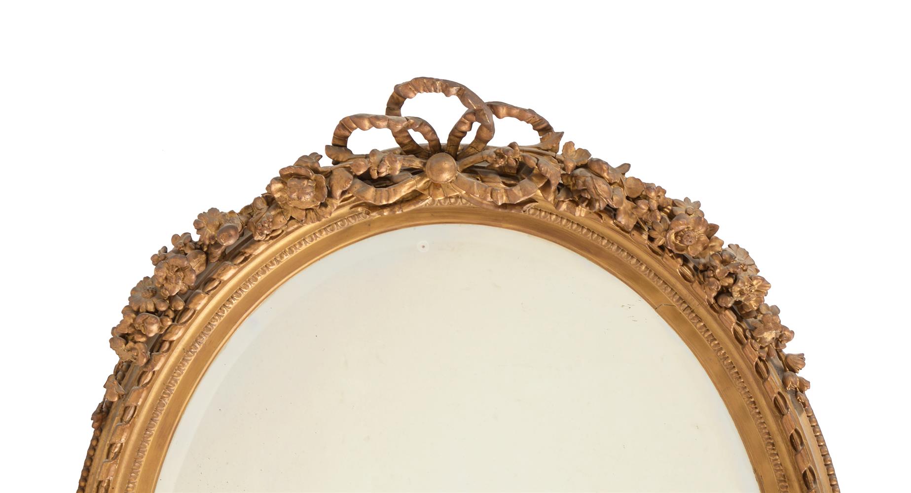 A VICTORIAN GILTWOOD AND COMPOSITION WALL MIRROR - Image 2 of 3