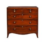 A GEORGE IV MAHOGANY CHEST OF DRAWERS