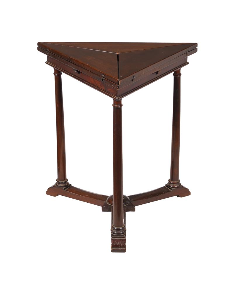 AN EDWARDIAN TRIANGULAL ENVELOPE TABLE IN 16TH CENTURY REVIVAL TASTE - Image 2 of 2