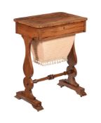 Y A GEORGE IV ROSEWOOD WORK TABLE