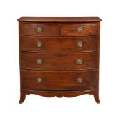 A REGENCY MAHOGANY CHEST OF DRAWERS