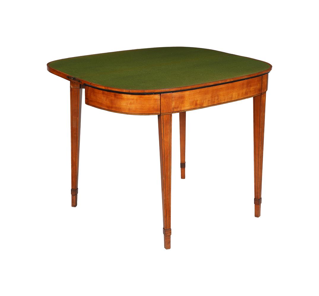 Y A GEORGE III SATINWOOD AND ROSEWOOD CARD TABLE - Image 2 of 2