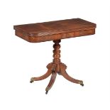 A GEORGE IV MAHOGANY TEA TABLE