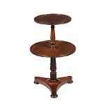 A GEORGE IV MAHOGANY TWO TIER DUMB WAITER