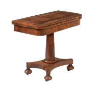 Y A WILLIAM IV ROSEWOOD CARD TABLE