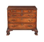 A GEORGE III MAHOGANY CHEST OF DRAWERS