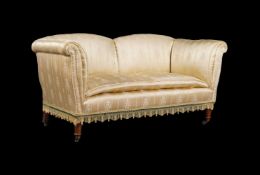 A VICTORIAN UPHOLSTERED SOFA