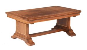 AN EXOTIC HARDWOOD LOW CENTRE TABLE