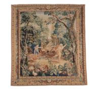 A CLASSICAL VERDURE TAPESTRY PROBABLY FRENCH
