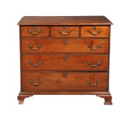 A GEORGE III MAHOGANY CHEST OF DRAWERS