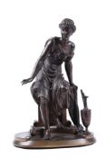A BRONZE MODEL OF A NEOCLASSICAL MAIDEN