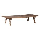 AN INDIAN HARDWOOD LOW TABLE