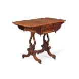 A GEORGE IV MAHOGANY WORK TABLE