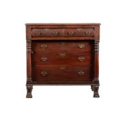 A GEORGE IV MAHOGANY CHEST OF DRAWERS