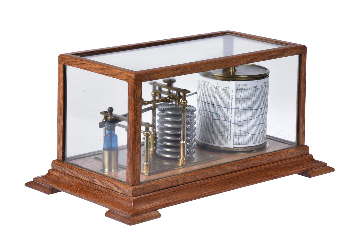 AN OAK CASED BAROGRAPH - Image 2 of 2