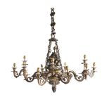 AN ORMOLU EIGHT BRANCH CHANDELIER