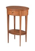 Y A FRENCH WALNUT AND ROSEWOOD BANDED OCCASIONAL TABLE